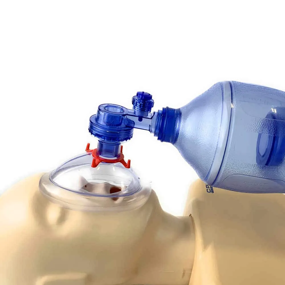 WNL Products 5000BVM-SINGLE Practi-Mask BVM Adult/Child CPR Training Kit Includes 1 CPR Training Practi-Mask, 1 Valve Squeeze Bag, 1 Reservoir Bag (Single - Adult & Child)
