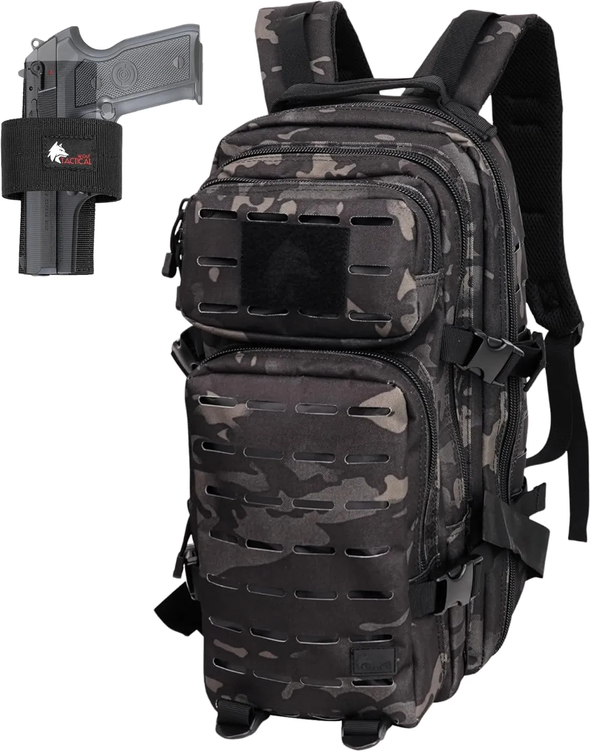 WOLF TACTICAL Molle Backpack Small Tactical Backpack Small Concealed Carry Backpack CCW Backpack Bug Out Bag 24L EDC Daypack