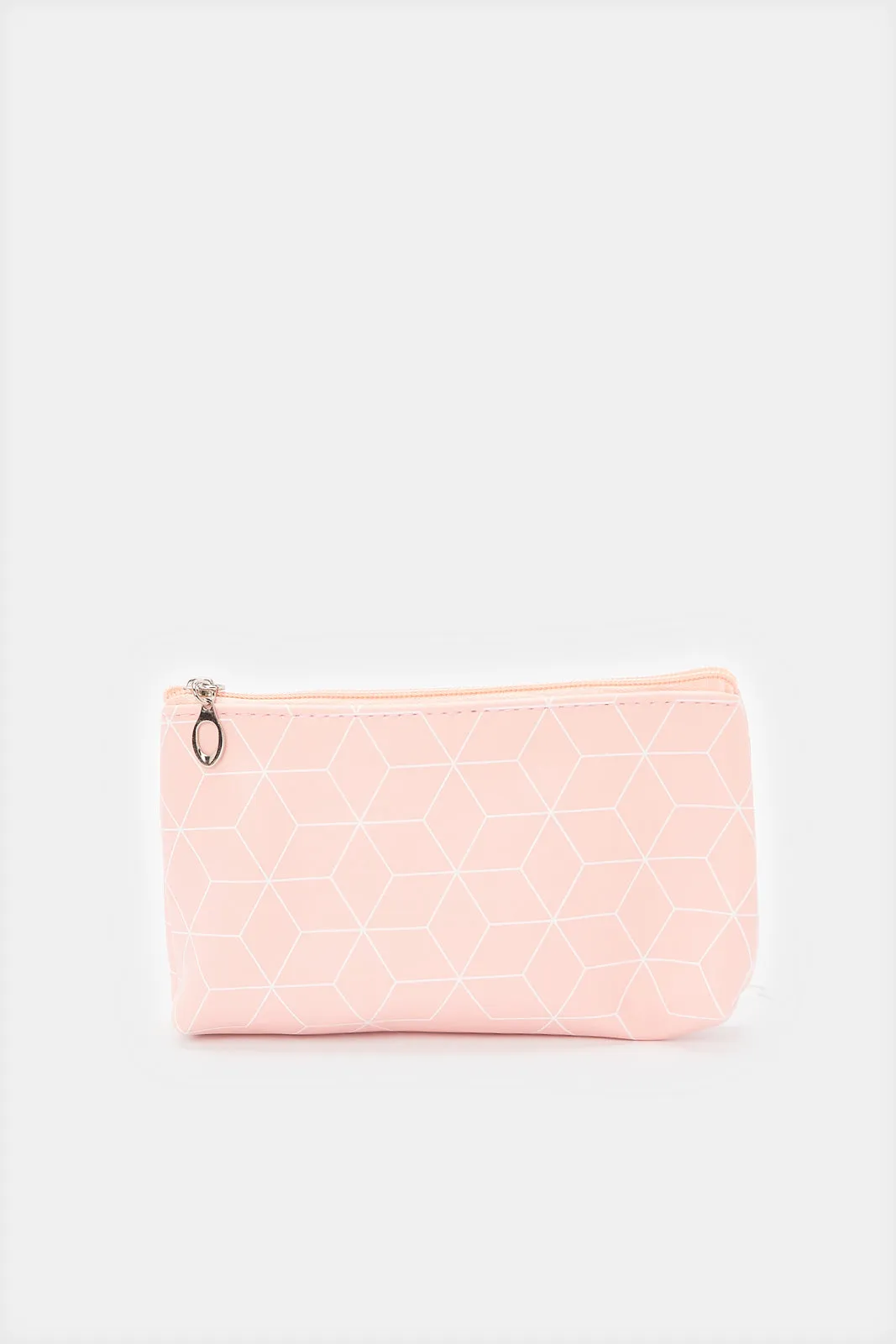 Women Pink Printed Cosmetic Pouch Set (3 Piece)