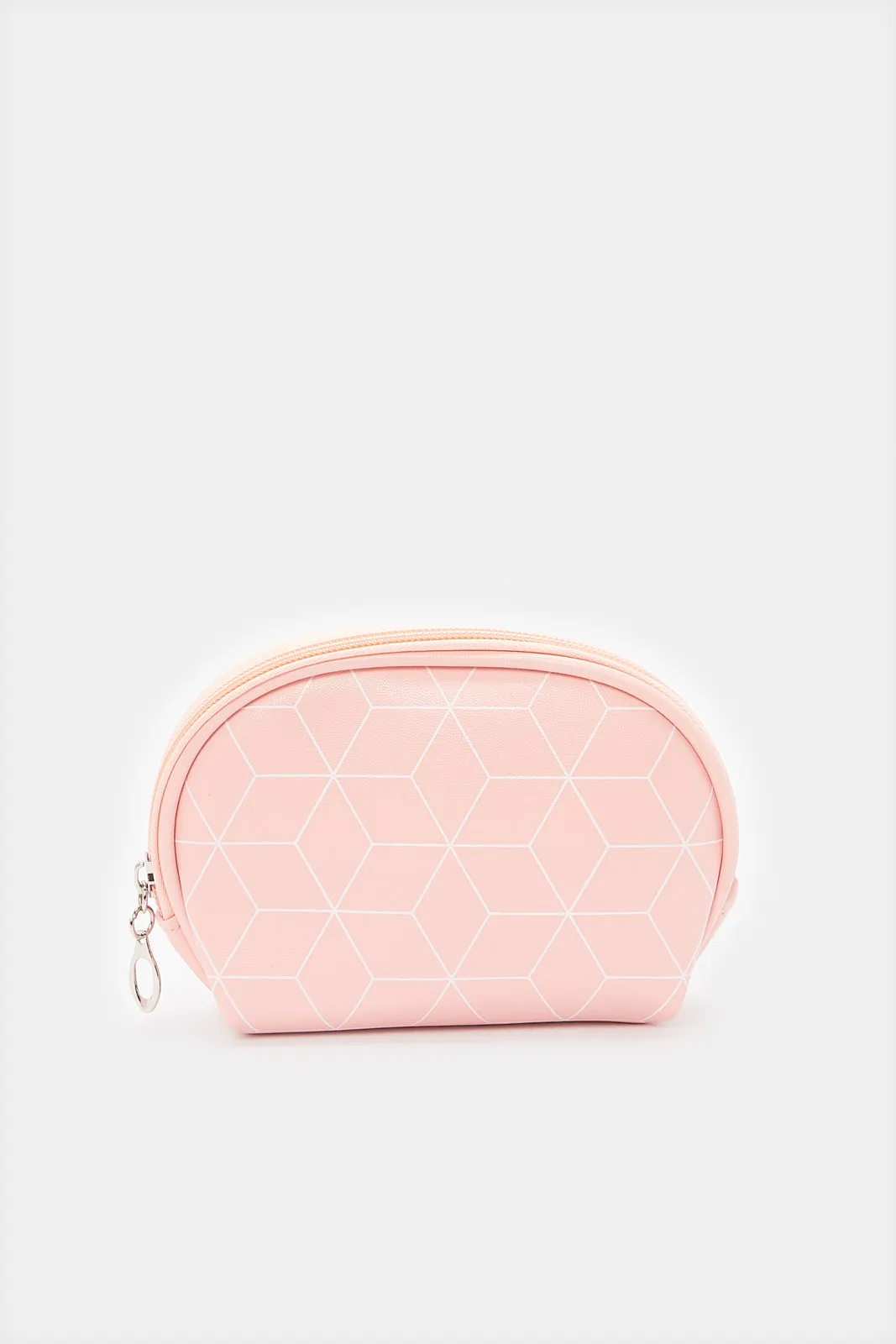 Women Pink Printed Cosmetic Pouch Set (3 Piece)