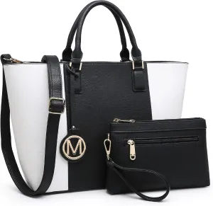 Women Purses Handbags and Wallets Set Designer Top HandleTote Bag Two Tone Shoulder Bag 2pcs