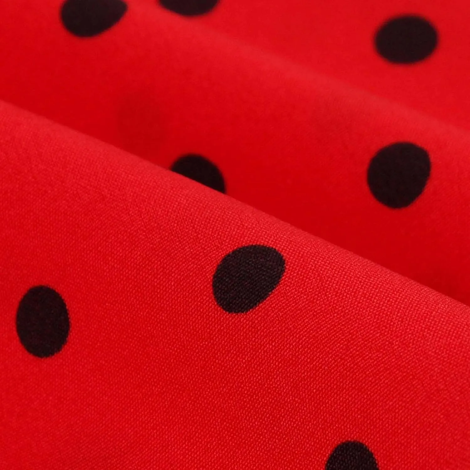 Women Vintage Polka Dot 1950s Audrey Retro Rockabilly Prom Dress Causal Long Sleeve Ruffle Club Party Cocktail Dress