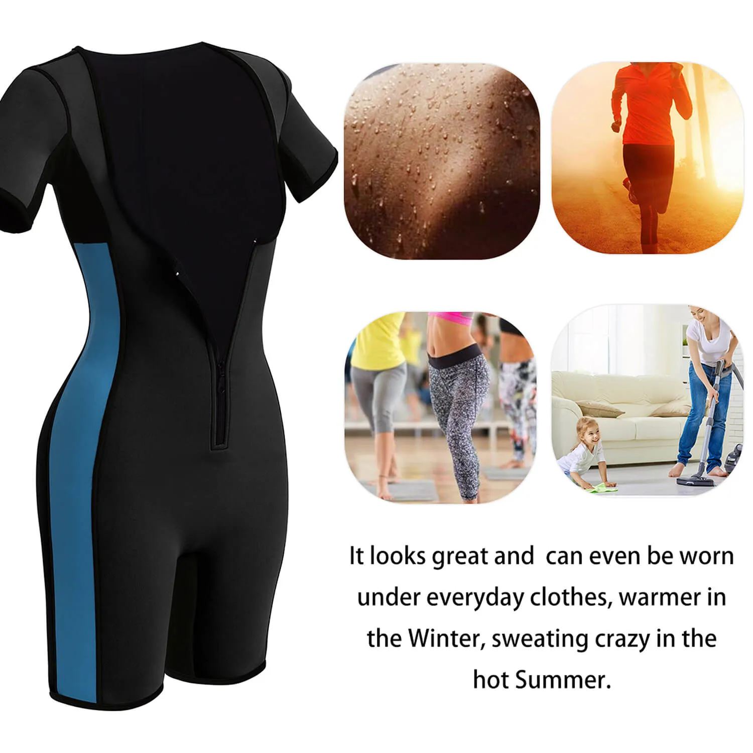 Women’s Full Body Shaper Sport Sweat Neoprene Bodysuit
