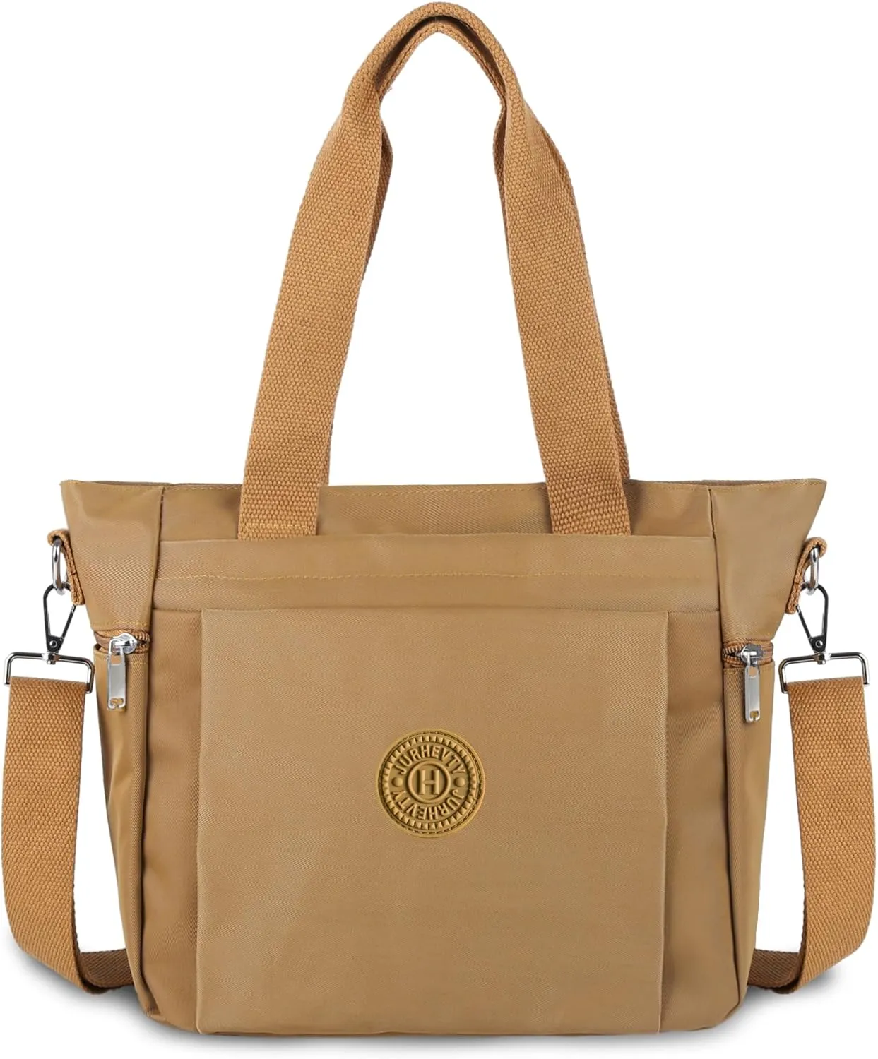 Women's Nylon Tote Bag with Zipper for Work or Travel