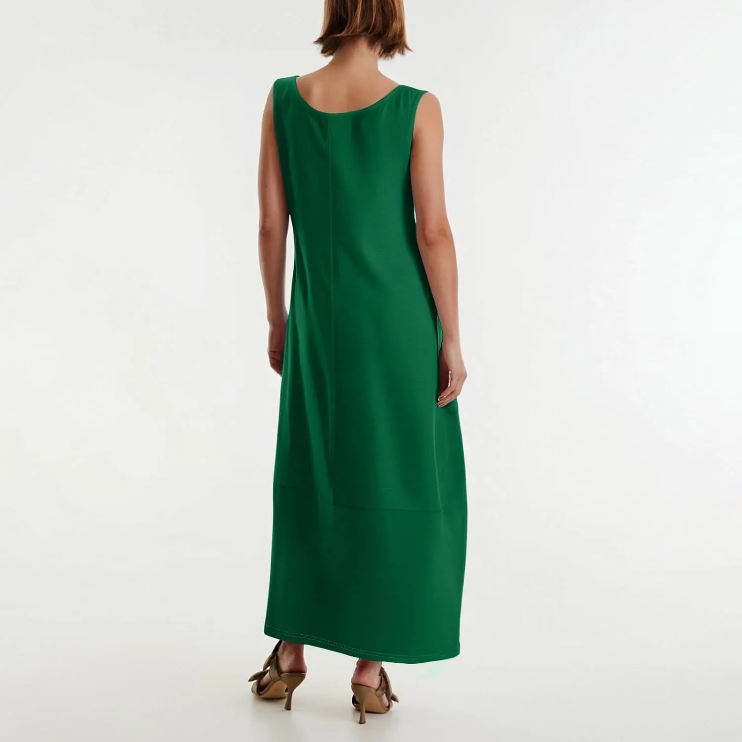 Women's Sleeveless Maxi Casual Loose Fit Long Sundress with Pockets for Summer Beach Vacation