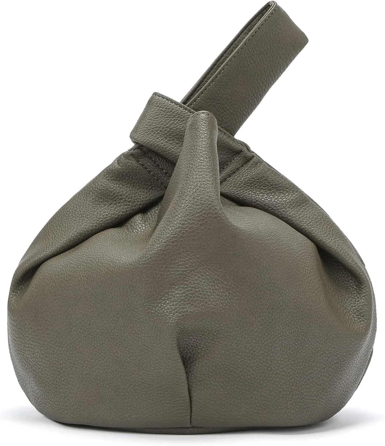 Women's Small Tote Bag for Women Soft Leather Top Handle Bag Wristlet Knot Pouch Purses and Handbags