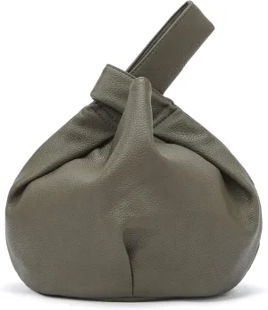 Women's Small Tote Bag for Women Soft Leather Top Handle Bag Wristlet Knot Pouch Purses and Handbags