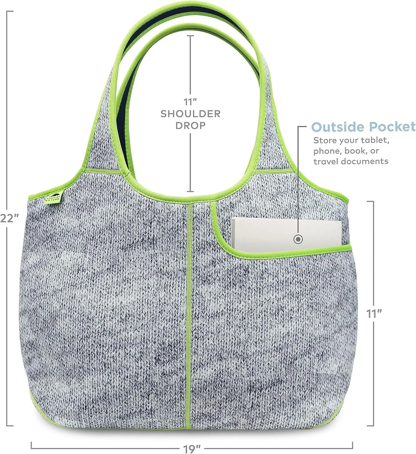 Women's Soft Tote Shoulder Bag Neoprene Handbag Laptop Computer Travel Bag Purse