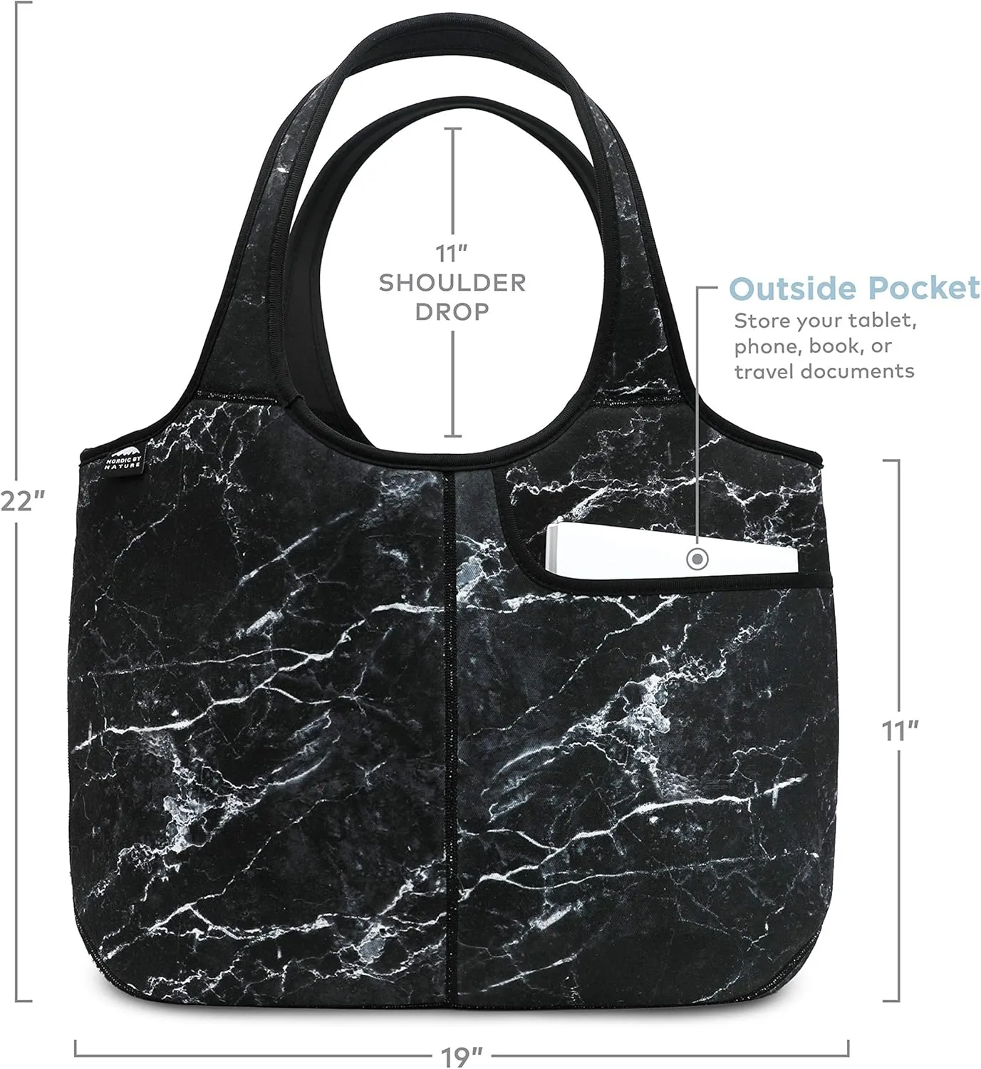 Women's Soft Tote Shoulder Bag Neoprene Handbag Laptop Computer Travel Bag Purse