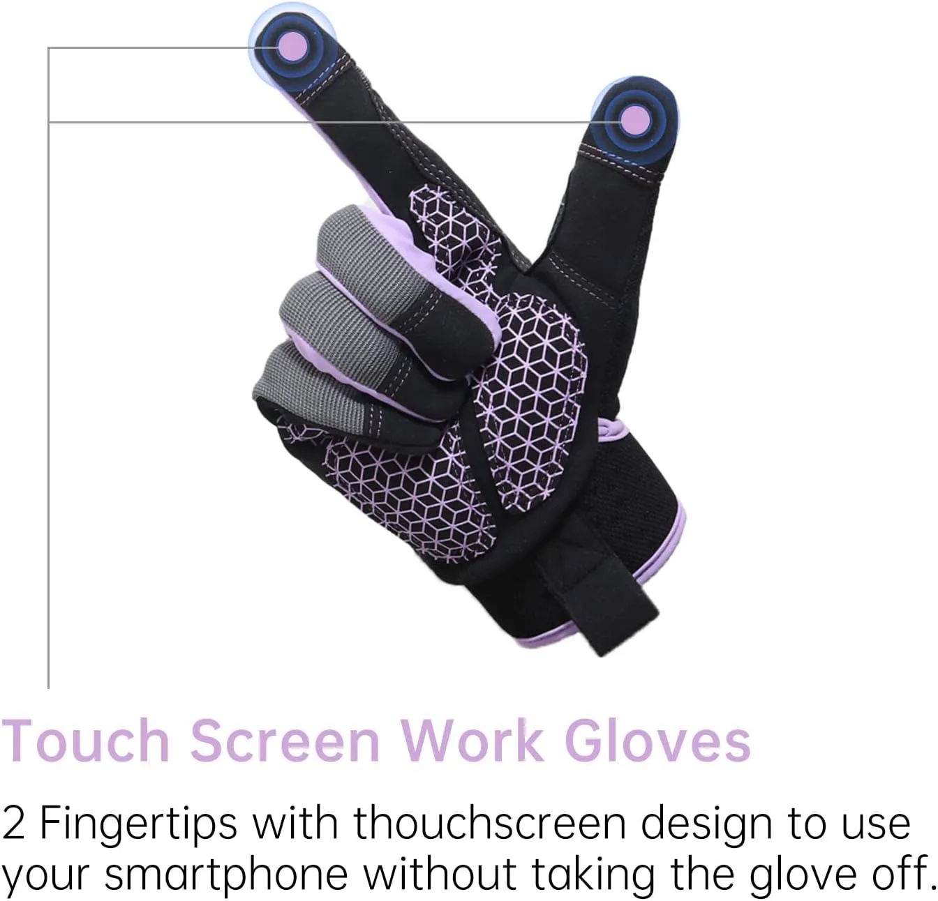 Womens Work Gloves Small Working Gloves for Women Work Gloves Touch Screen,Breathable Mechanic Working Gloves Lightweight Purple S