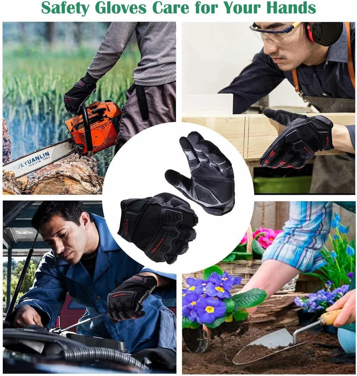 Work Gloves Men Mechanic Gloves,Mens Utility Work Gloves