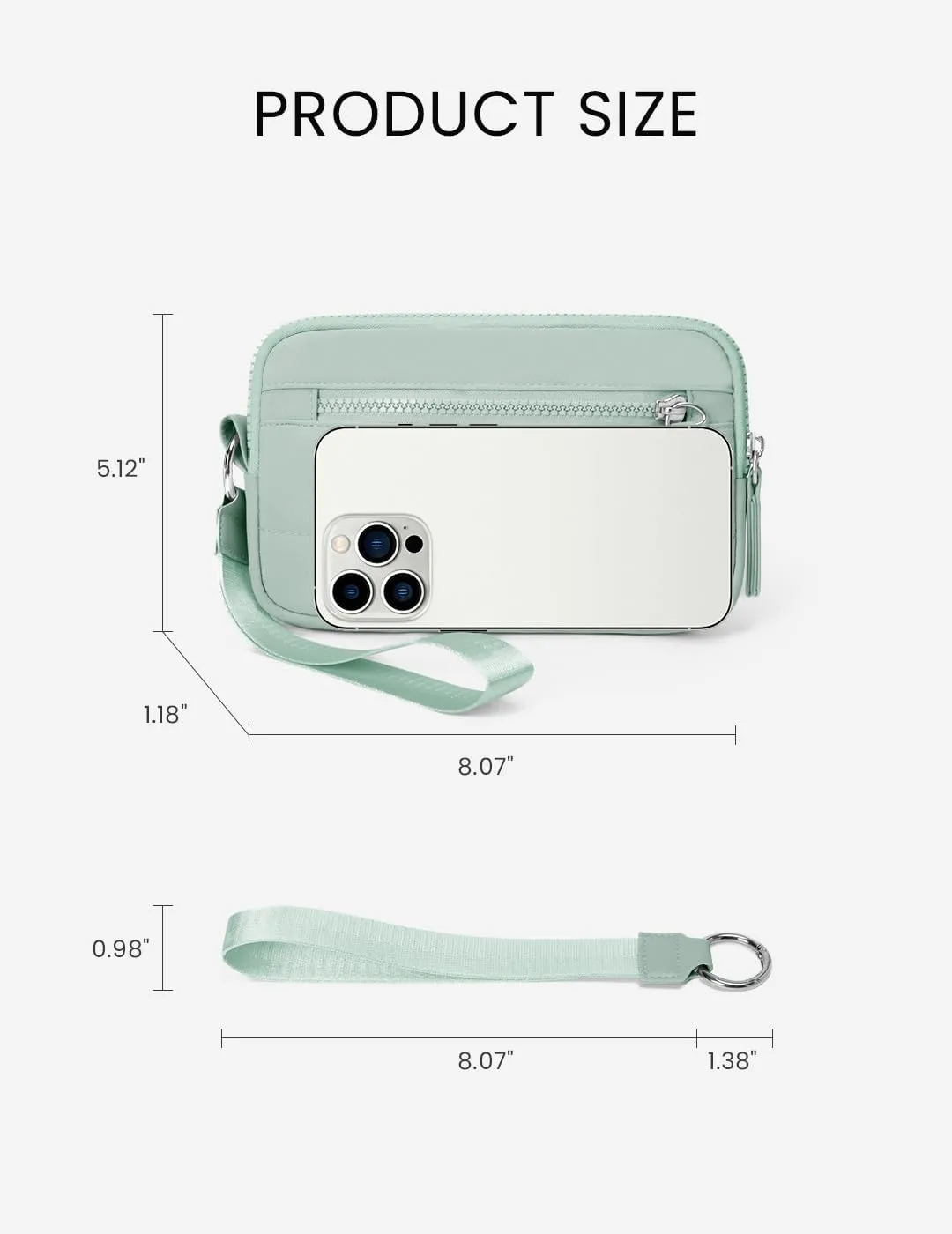 Wristlet Wallets for Women Nylon Quilted Wallet Card Case with ID Window Purses for Women for Travel Clutch Wallet
