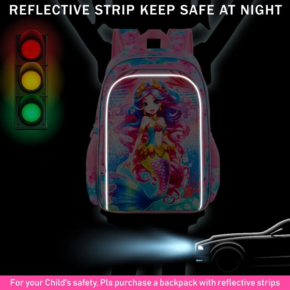 WZLVO Kids Backpack for Girls,Prechool Elementary Kindergarten School Bookbag and Lunch Box