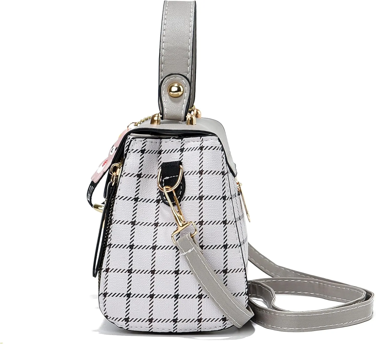 Xiaoyu Small Purses and Handbags for Women Fashion Teenage Girls Crossbody Bag Lightweight Shoulder Bag Plaid Pattern Satchel