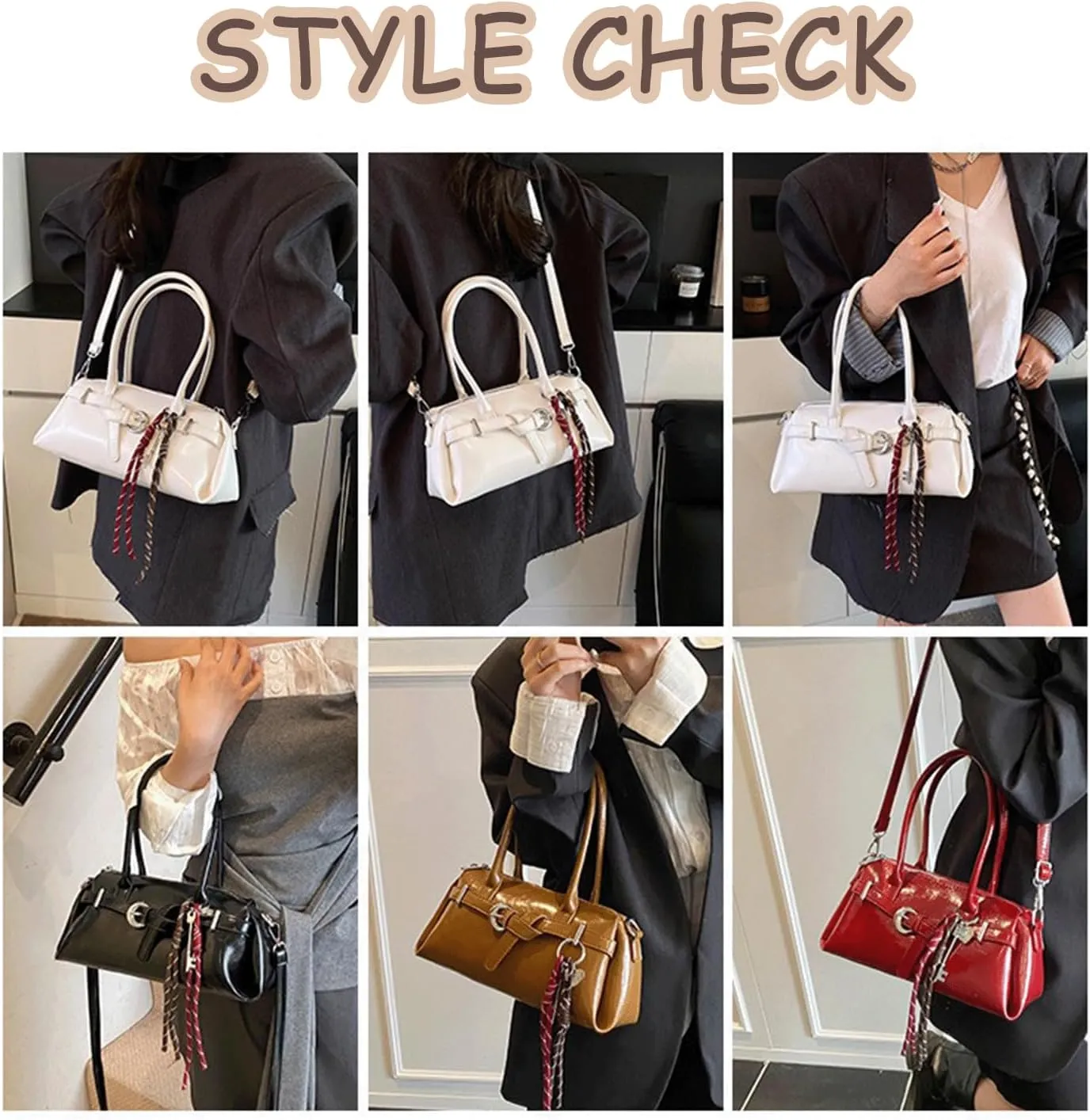 Y2k Purse 2000s Vintage Going Out Shoulder Sweet Cool Street City Bag Cute Punk Grunge Retro Leather Glossy Purses