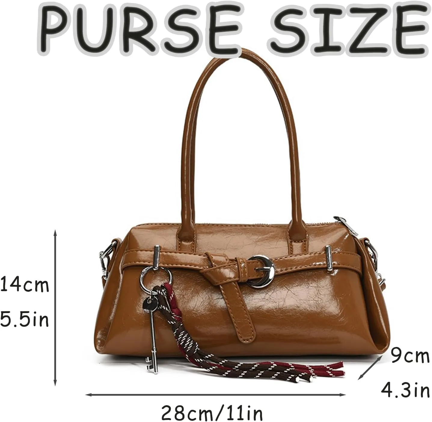 Y2k Purse 2000s Vintage Going Out Shoulder Sweet Cool Street City Bag Cute Punk Grunge Retro Leather Glossy Purses