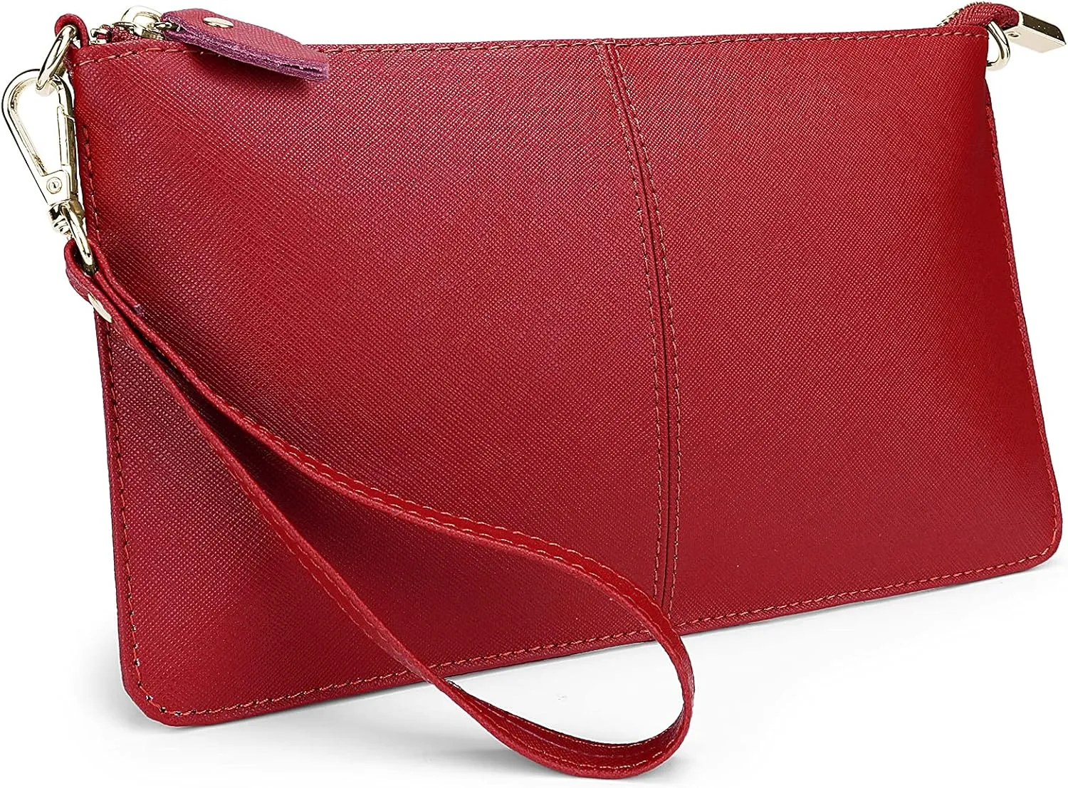YALUXE Genuine Leather Wristlet Handbags Purses Cell Phone Pocket Clutch Wallet Crossbody Bags for Women