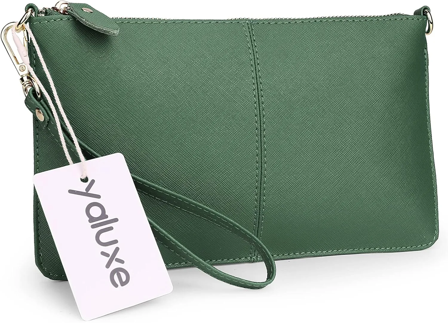 YALUXE Genuine Leather Wristlet Handbags Purses Cell Phone Pocket Clutch Wallet Crossbody Bags for Women
