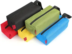 YOOFAN Small Tool Bags – Heavy Duty 1680D Waterproof Fabric Tool Pouch, Black/Red/Blue/Green/Yellow, 5-Packs