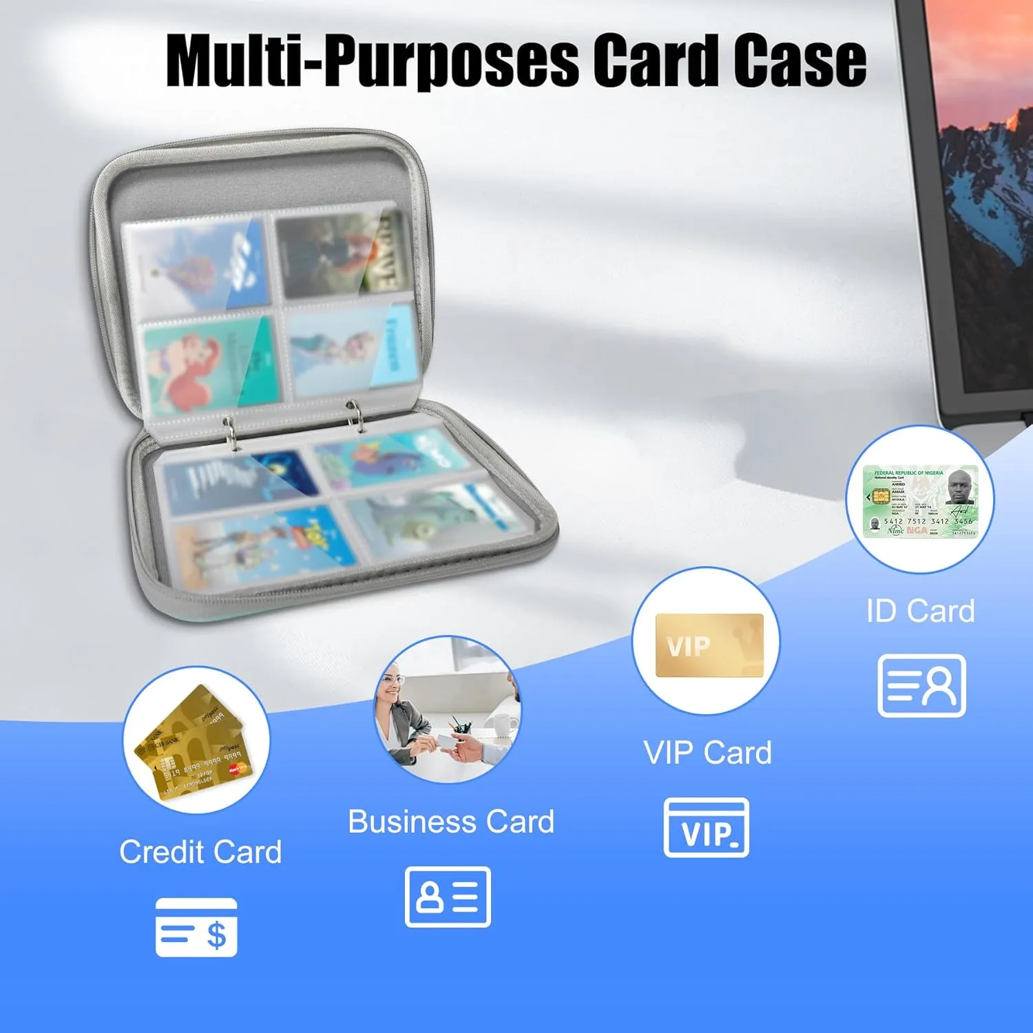 Yoto Card Case for Yoto Cards,Yoto Card Holder 80 Pockets with Removable Sleeves,Portable Travel Card Storage Bag for Yoto Mini Cards