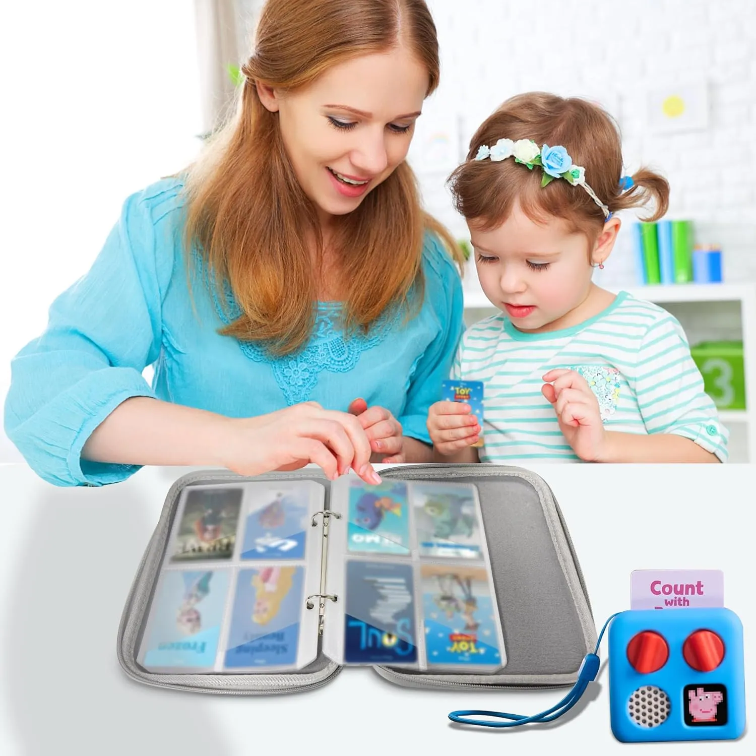 Yoto Card Case for Yoto Cards,Yoto Card Holder 80 Pockets with Removable Sleeves,Portable Travel Card Storage Bag for Yoto Mini Cards