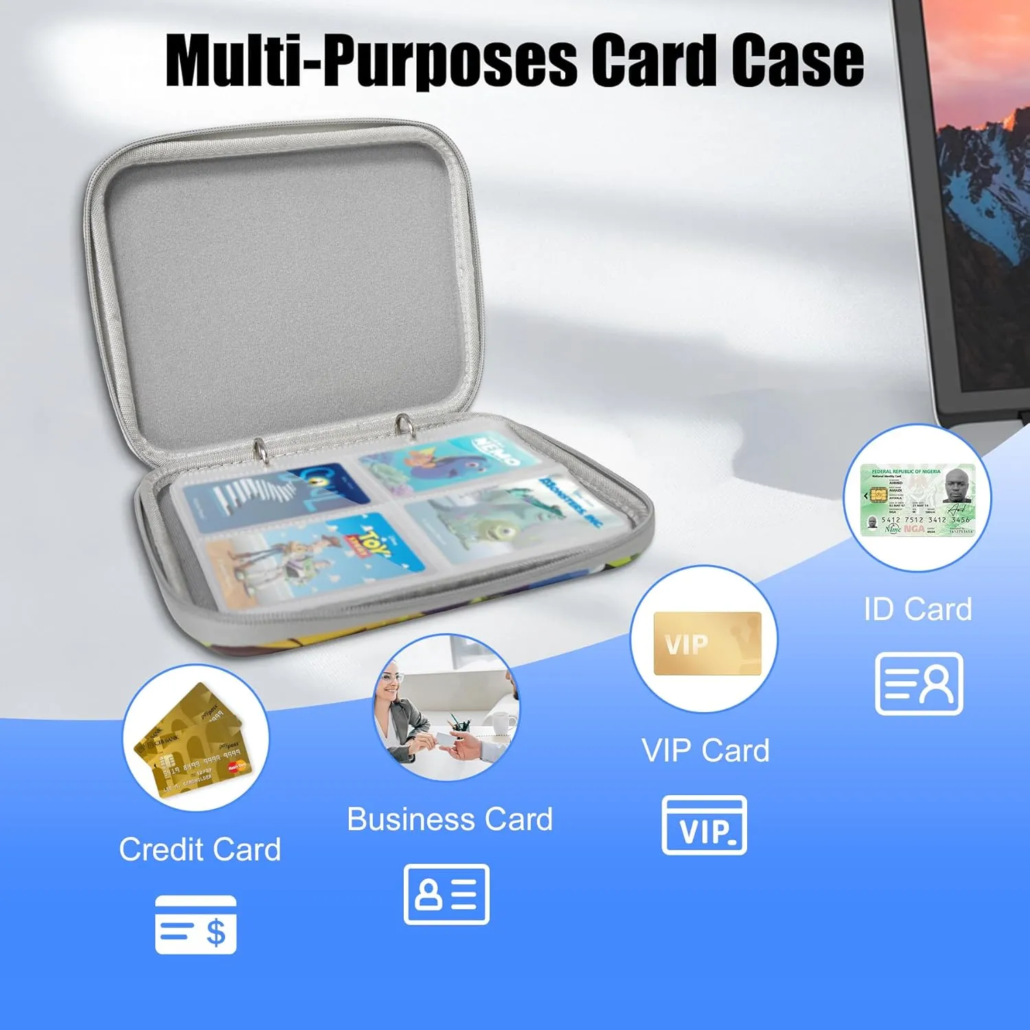Yoto Card Holder for Yoto Cards,Yoto Card Case 80 Pockets with Removable Sleeves,Portable Travel Card Storage Bag for Yoto Mini Cards