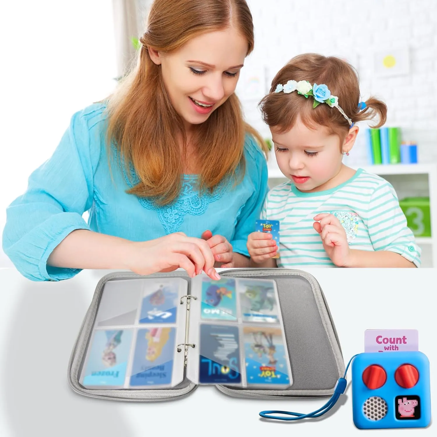 Yoto Card Holder for Yoto Cards,Yoto Card Case 80 Pockets with Removable Sleeves,Portable Travel Card Storage Bag for Yoto Mini Cards
