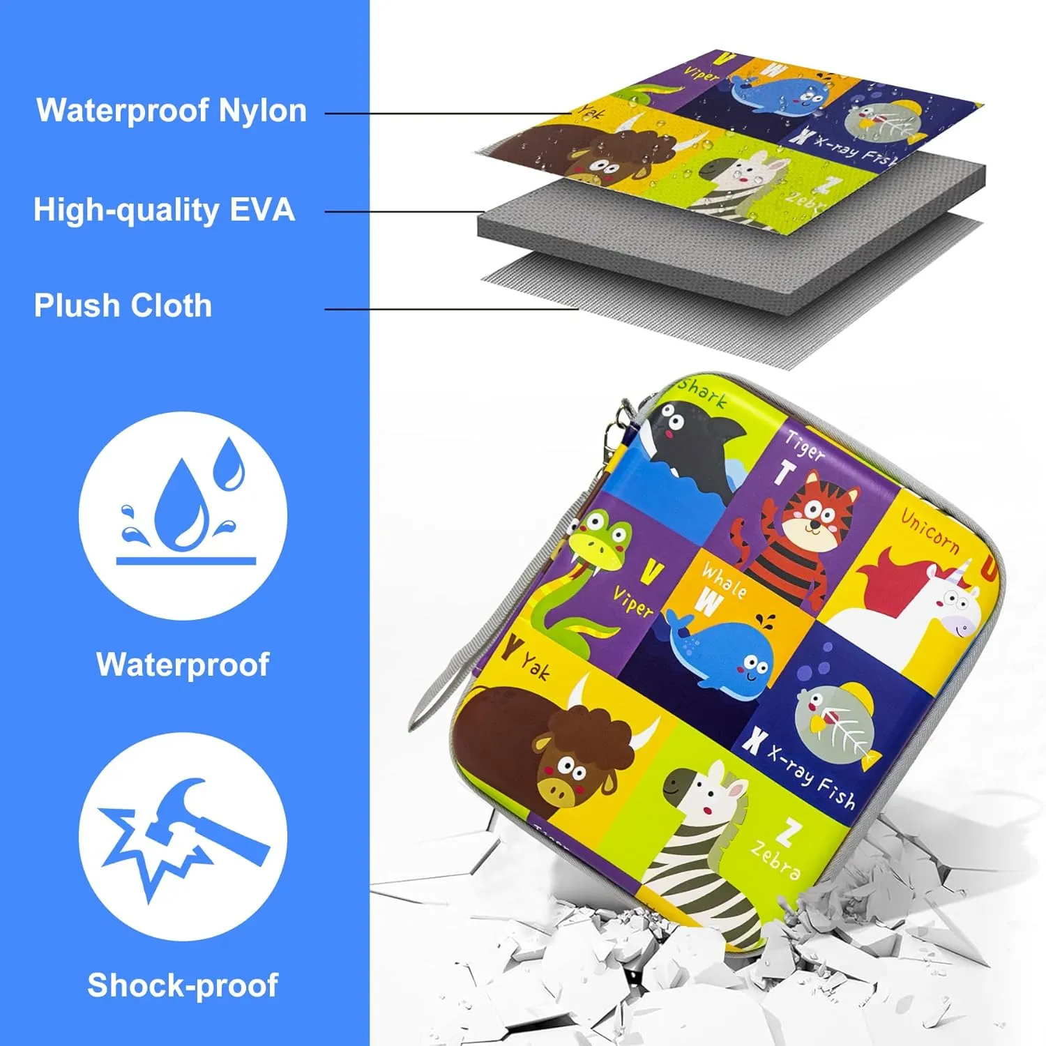 Yoto Card Holder for Yoto Cards,Yoto Card Case 80 Pockets with Removable Sleeves,Portable Travel Card Storage Bag for Yoto Mini Cards