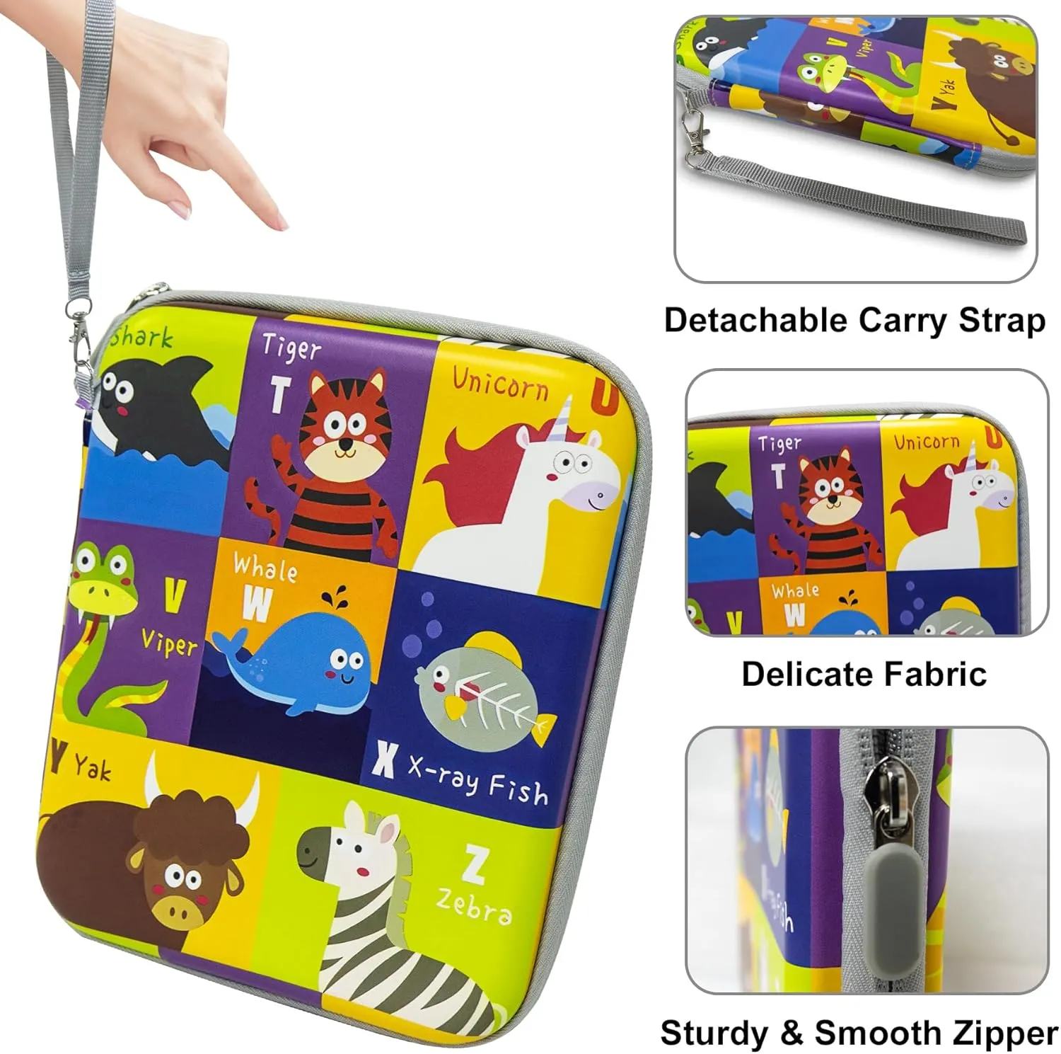Yoto Card Holder for Yoto Cards,Yoto Card Case 80 Pockets with Removable Sleeves,Portable Travel Card Storage Bag for Yoto Mini Cards