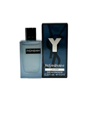 Yves Saint Laurent YSL Y ELIXIR Men Perfume L'ELIXIR Parfum mini splash on SMALL TRAVEL SIZE 7.5 ml / 0.25 Fl oz