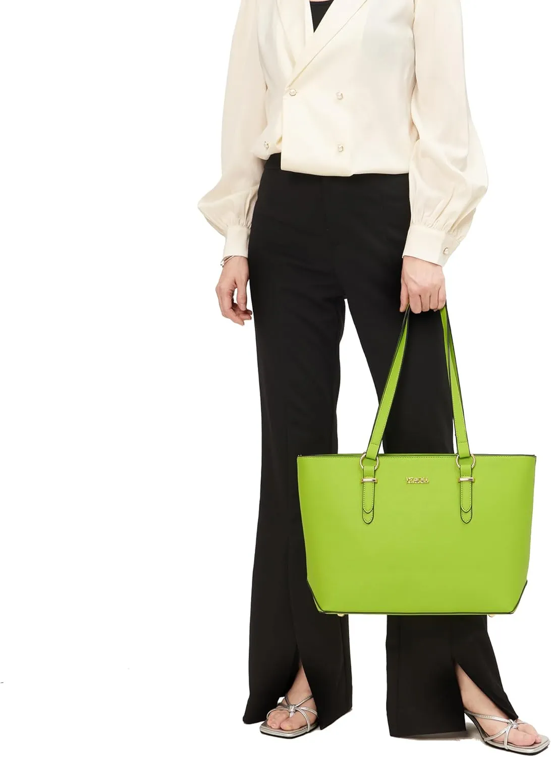 YZAOLL Purses for Women Faux Leather Medium Large Tote Satchel Shoulder Purse Handbag Wallet set