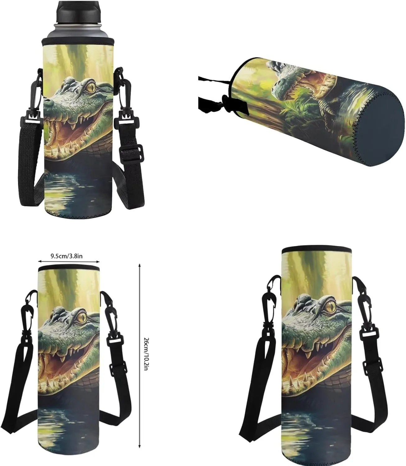 ZFRXIGN Crocodile Backpack for School for Boys Cool Bookbag with Lunch Box Pencil Case and Water Bottle Sleeve Teenager Book Back Pack Large Capacity Sport Travel Satchel Green